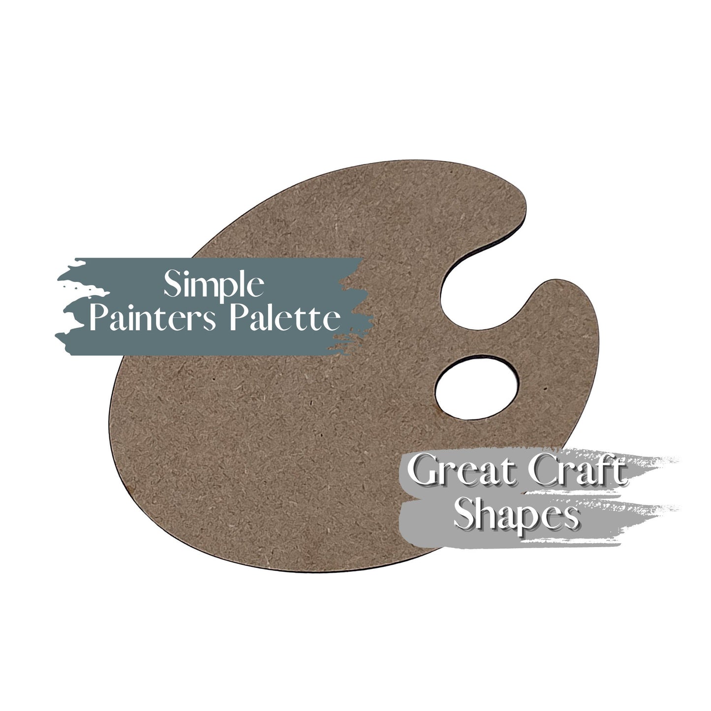 Simple Painter's Palette | Wood Paint Palette Cutout | Acrylic Palette Shape | Wood DIY Decor | Art and Crafts Decor | Kids Room Decor | DIY