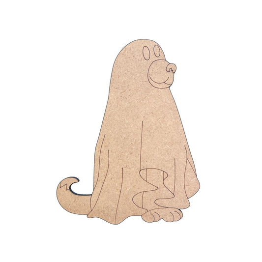 Ghost Dog Craft Halloween Cutout