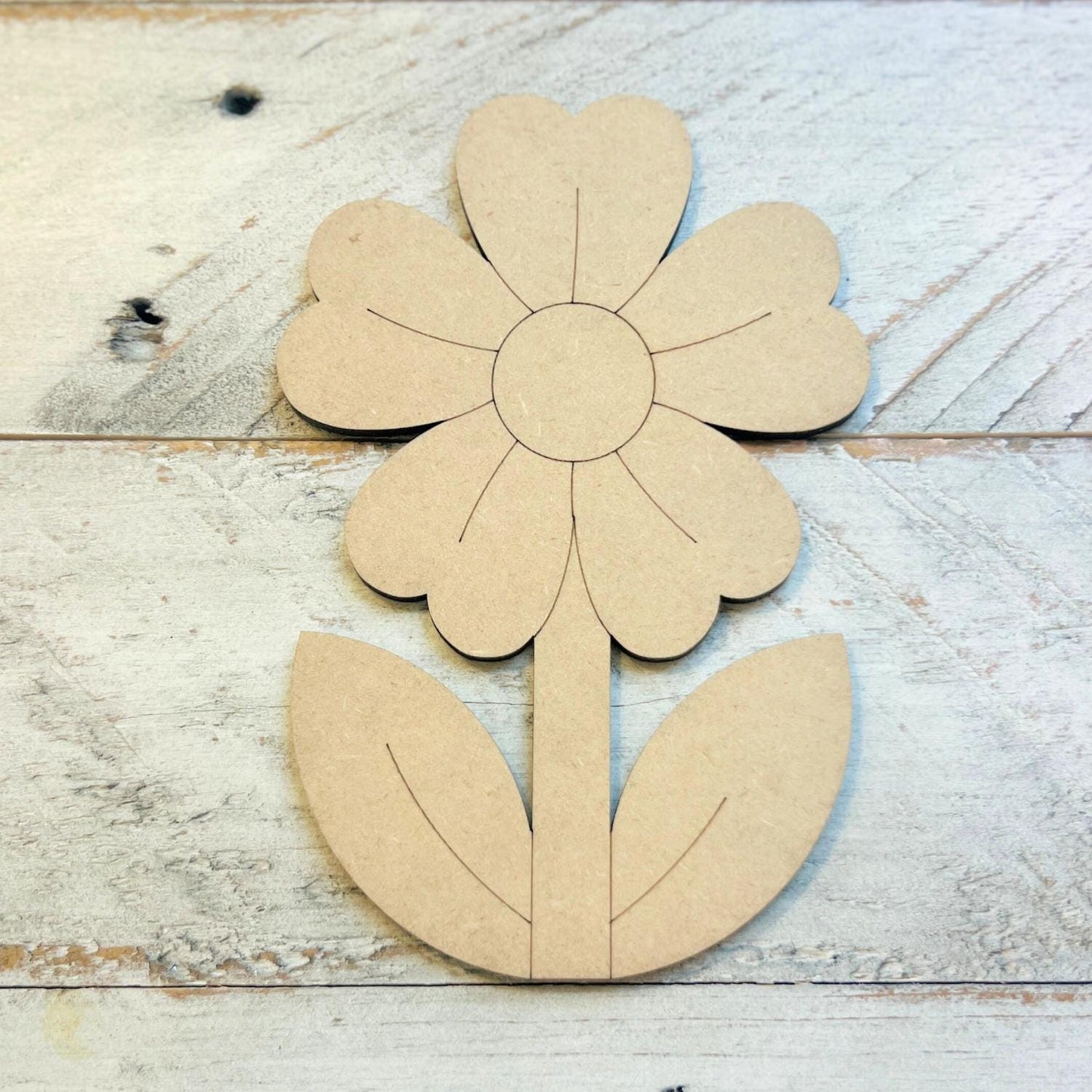 Wood Daisy Craft Shape | Wood Flower Decor | Flower Cutout| Craft Wood Shapes | Spring Decor | DIY Crafts | Paint by Lines