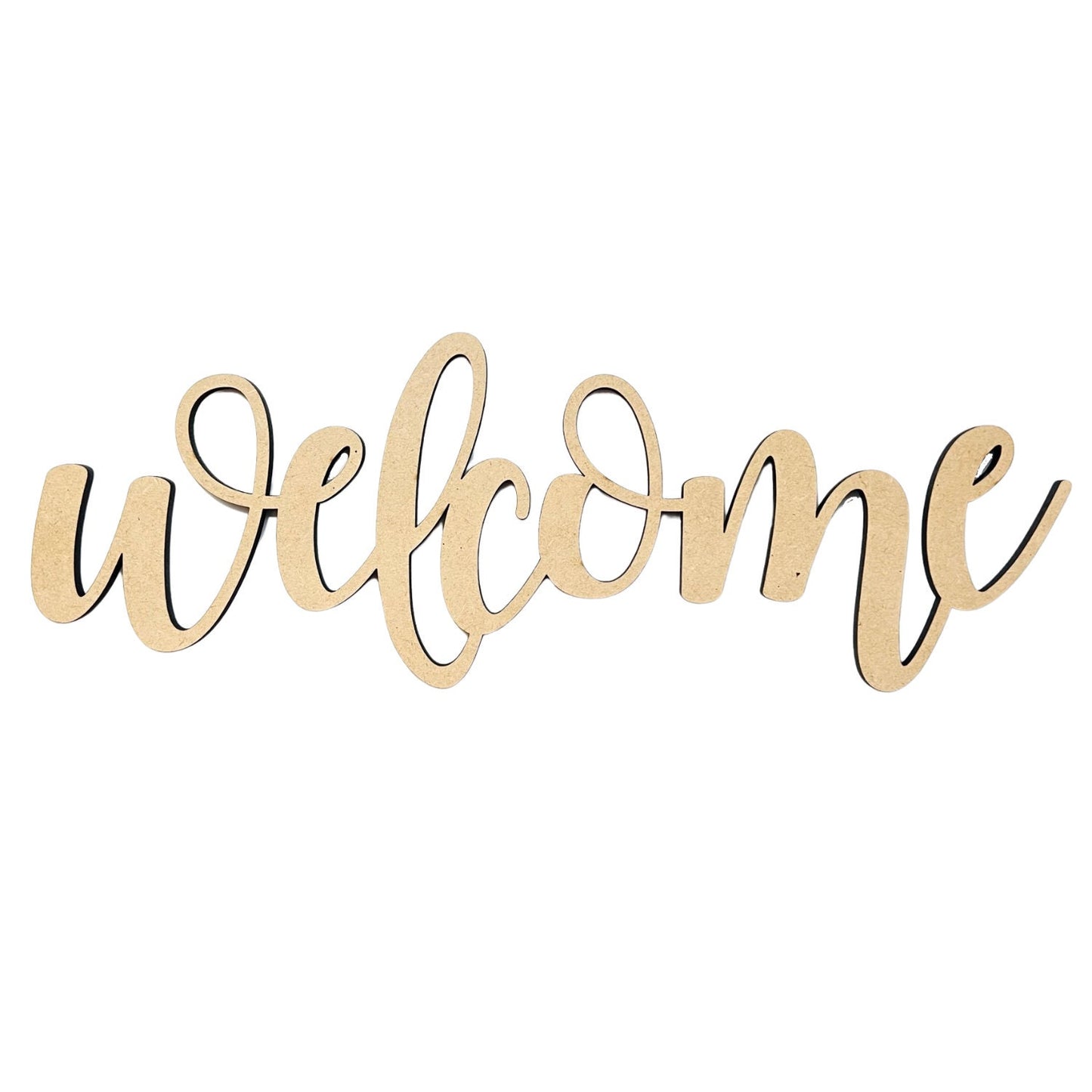 LARGE Connected Letters | Welcome Decor | Wooden Cutout Word | Script Word