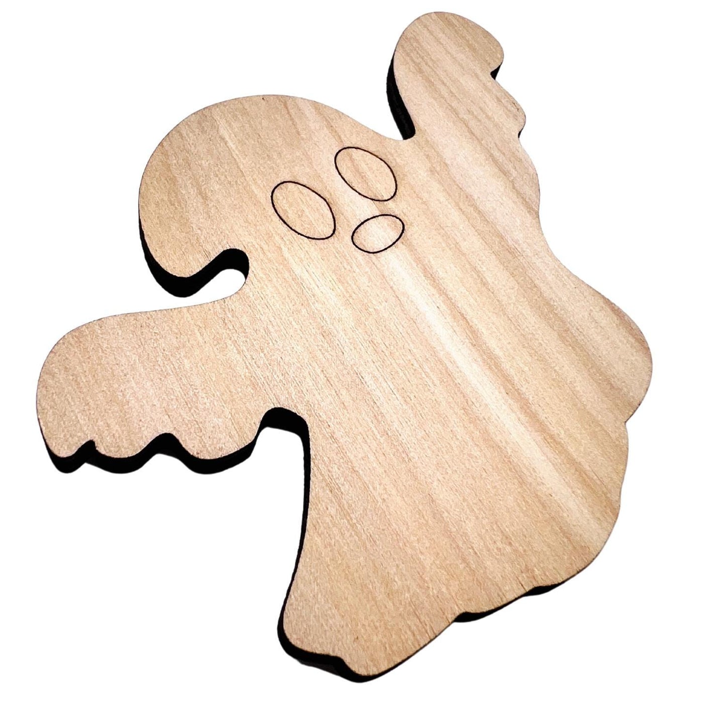 Small Wooden Ghost Paint by Line | Halloween Ghost Craft Shape | Spooky Ghost with Arms