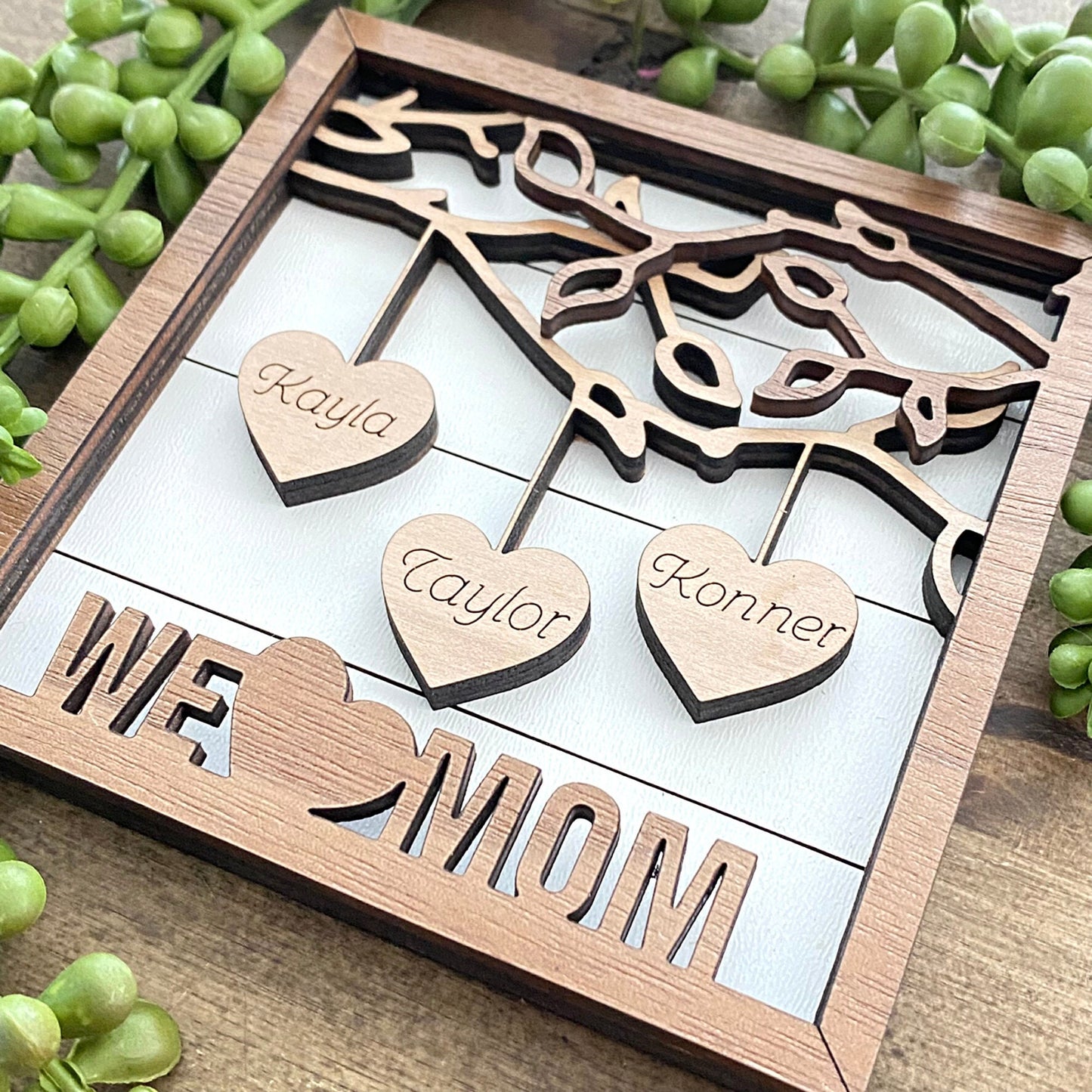 3-Layer Father's Day Wood Art Gift | Father's Day Gift | Personalize Father's Day Gift | Dad Birthday Gift | Grandpa Gifts