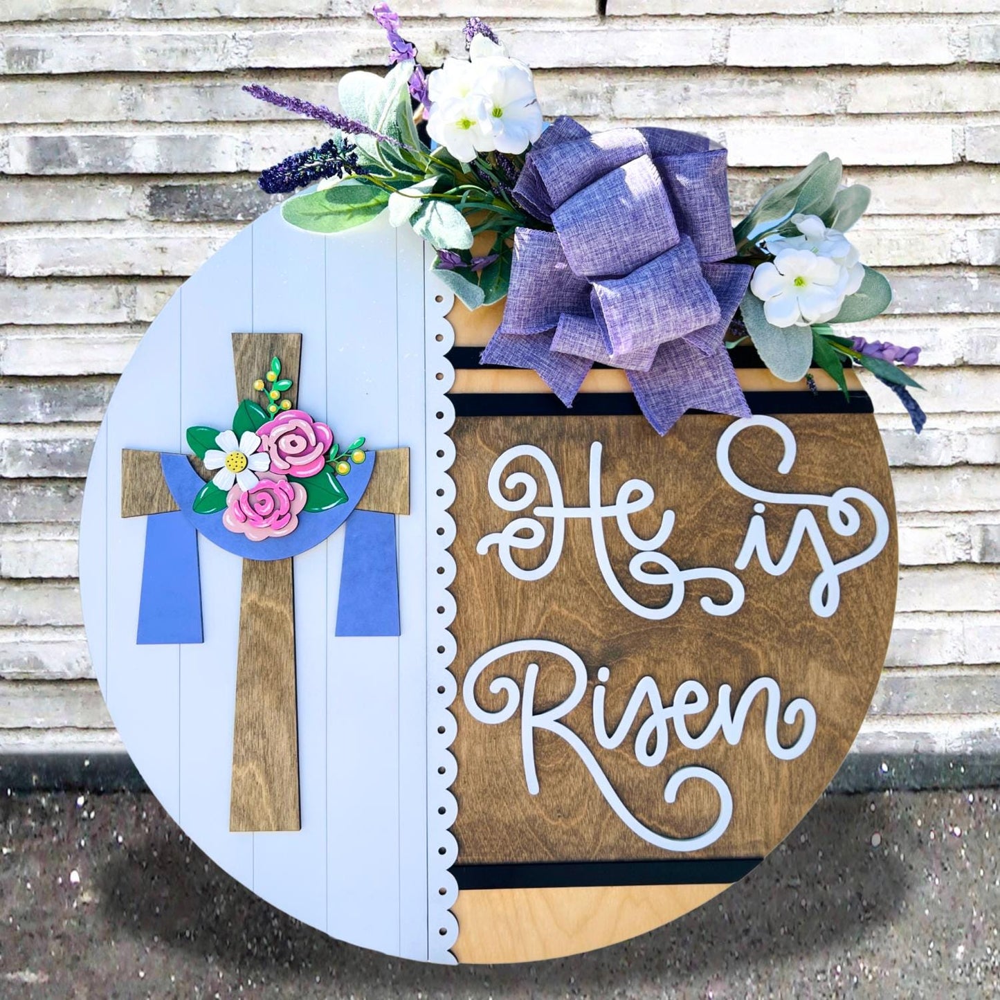 He is Risen Easter Door Sign