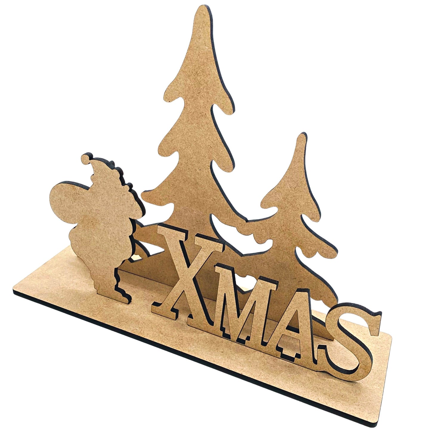 Christmas Santa Mantel Decor | Wooden Mantel Decorations| Santa Tree Decor | Fireplace Decor | Christmas Tree Decorations