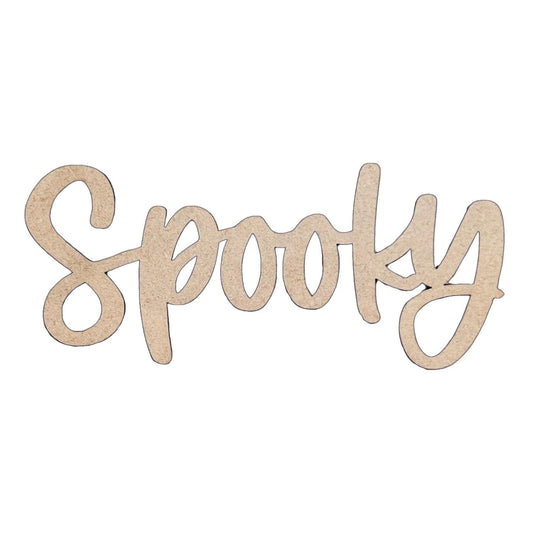 Halloween Wall Decor | Spooky Word Cutout | Script Word | Seasonal Crafts | Scary Letters