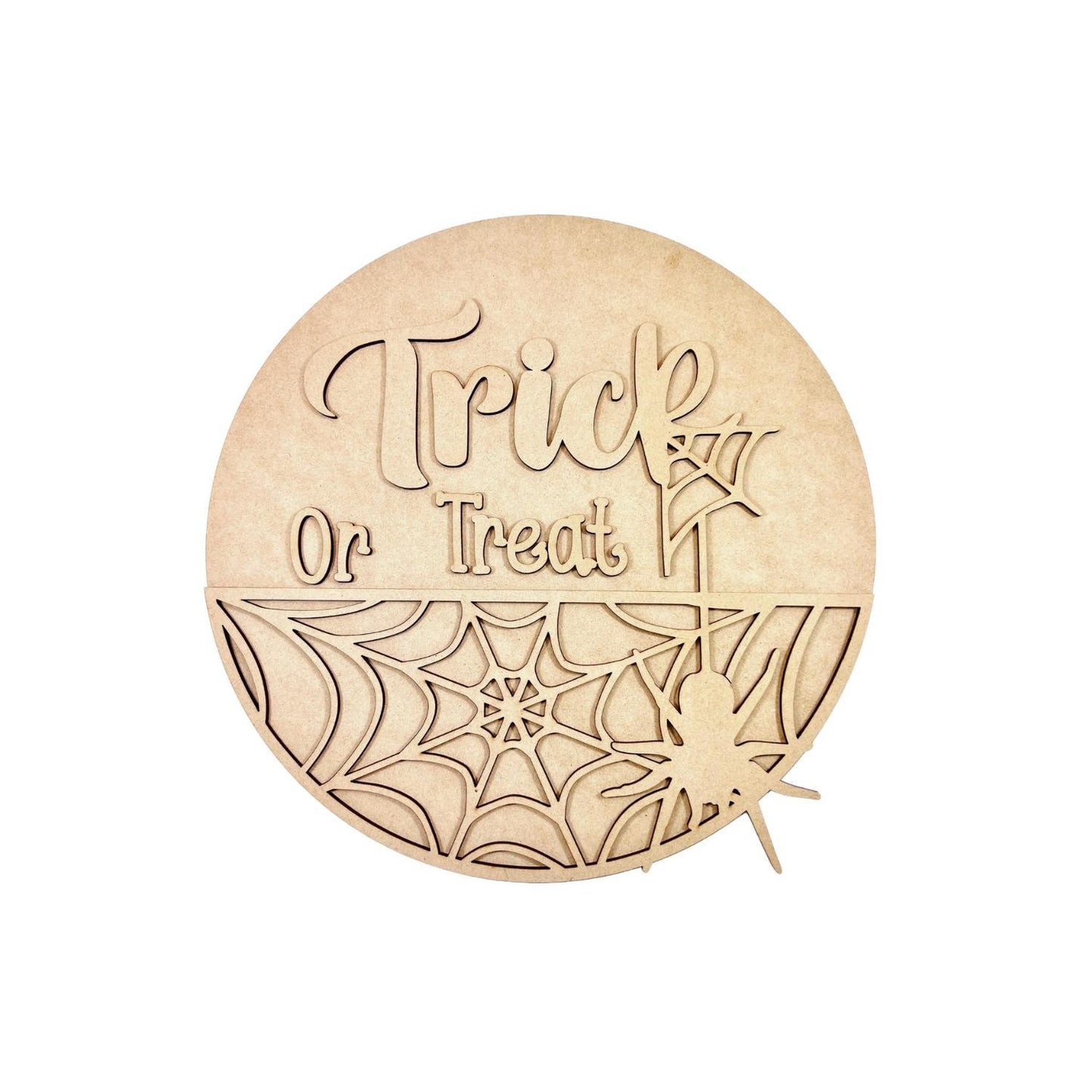 Small Trick or Treat Sign | Halloween Door Sign | Halloween Decor | DIY Halloween Door Sign | Unfinished Halloween Wood Crafts