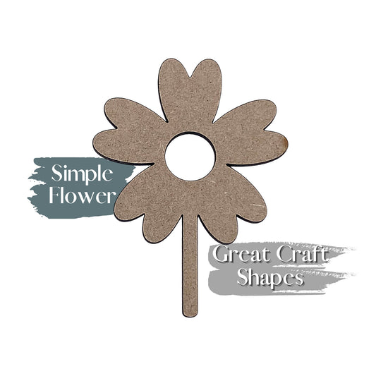 Simple Flower| Flower Wood Cutout | Acrylic Daisy Shape | Wood DIY Decor | Arts and Crafts Decor | Kids Room Decor | DIY