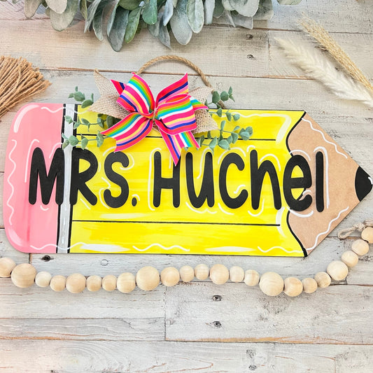 Teacher Door Hanger | Classroom Supplies | School Supplies | Teacher Appreciation | Teacher Gifts | Pencil Door Hanger