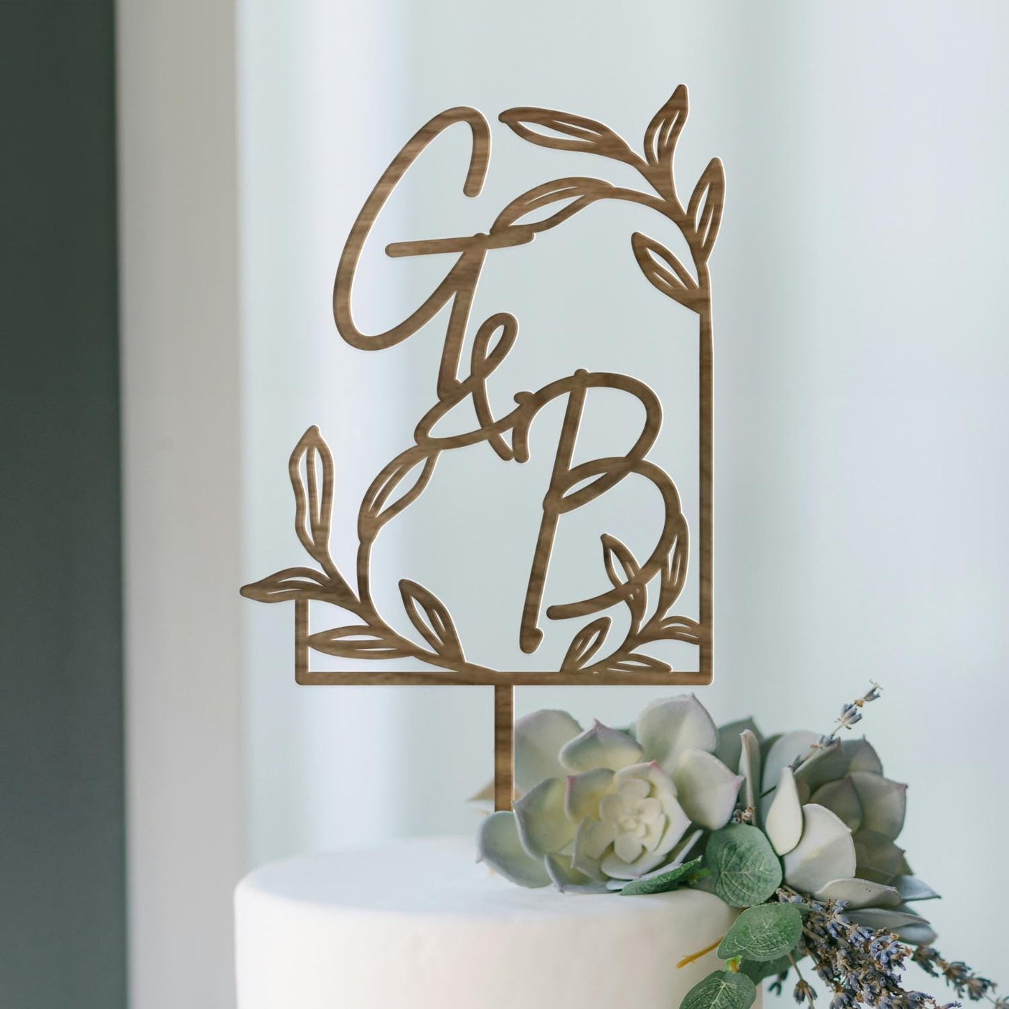 Wedding Personalized Cake Topper | Custom Name Cake Decor | Rustic Wedding Cake Decor | Anniversary Cake Topper | Personalized Wedding Decor