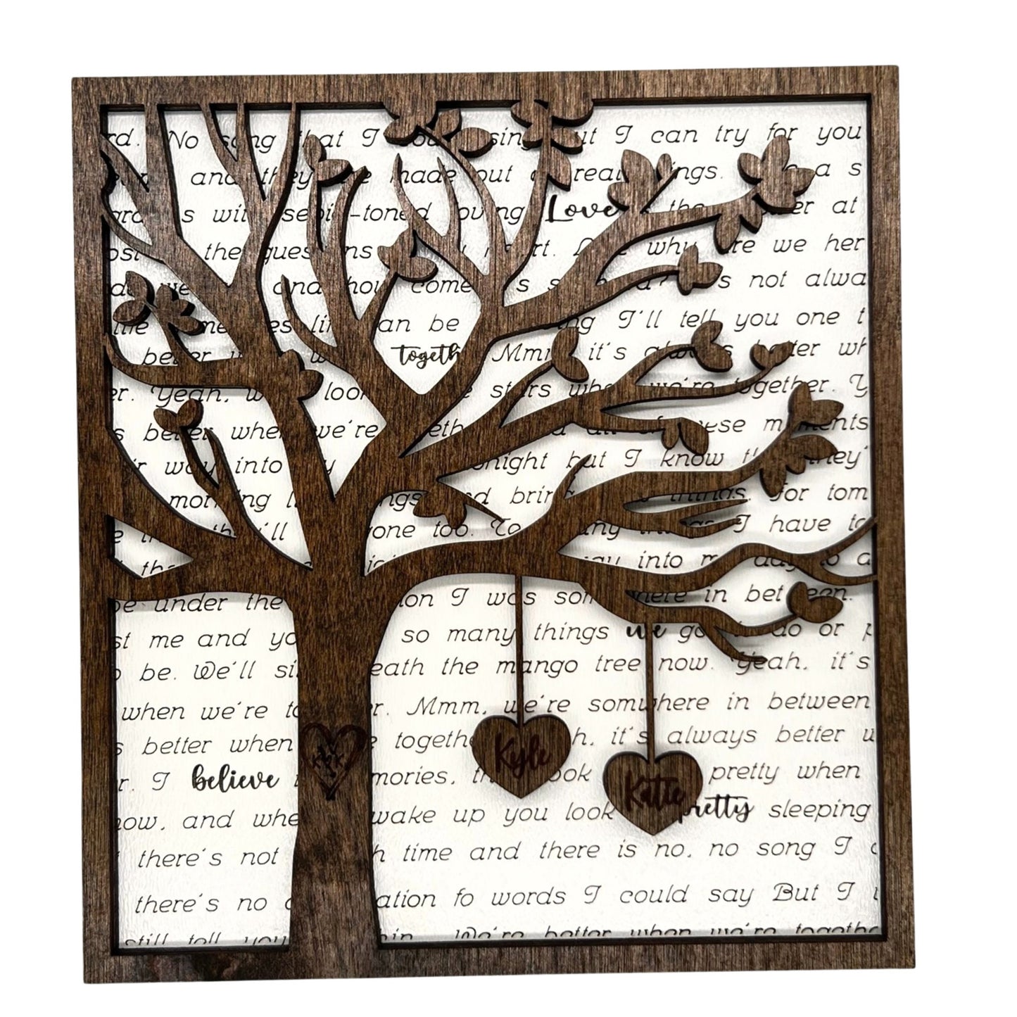 Hanging Hearts Plaque | Couple Gifts | His and Hers | Valentine's Day | Birthday Gifts | Newlywed Gifts | Couple Gifts | Gifts for Him |