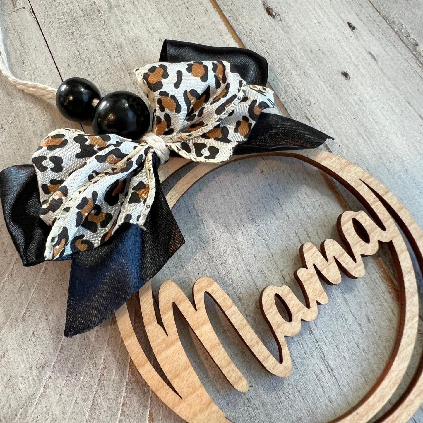 Wood Car Charm | Mama Car Charm | Custom made Car charm