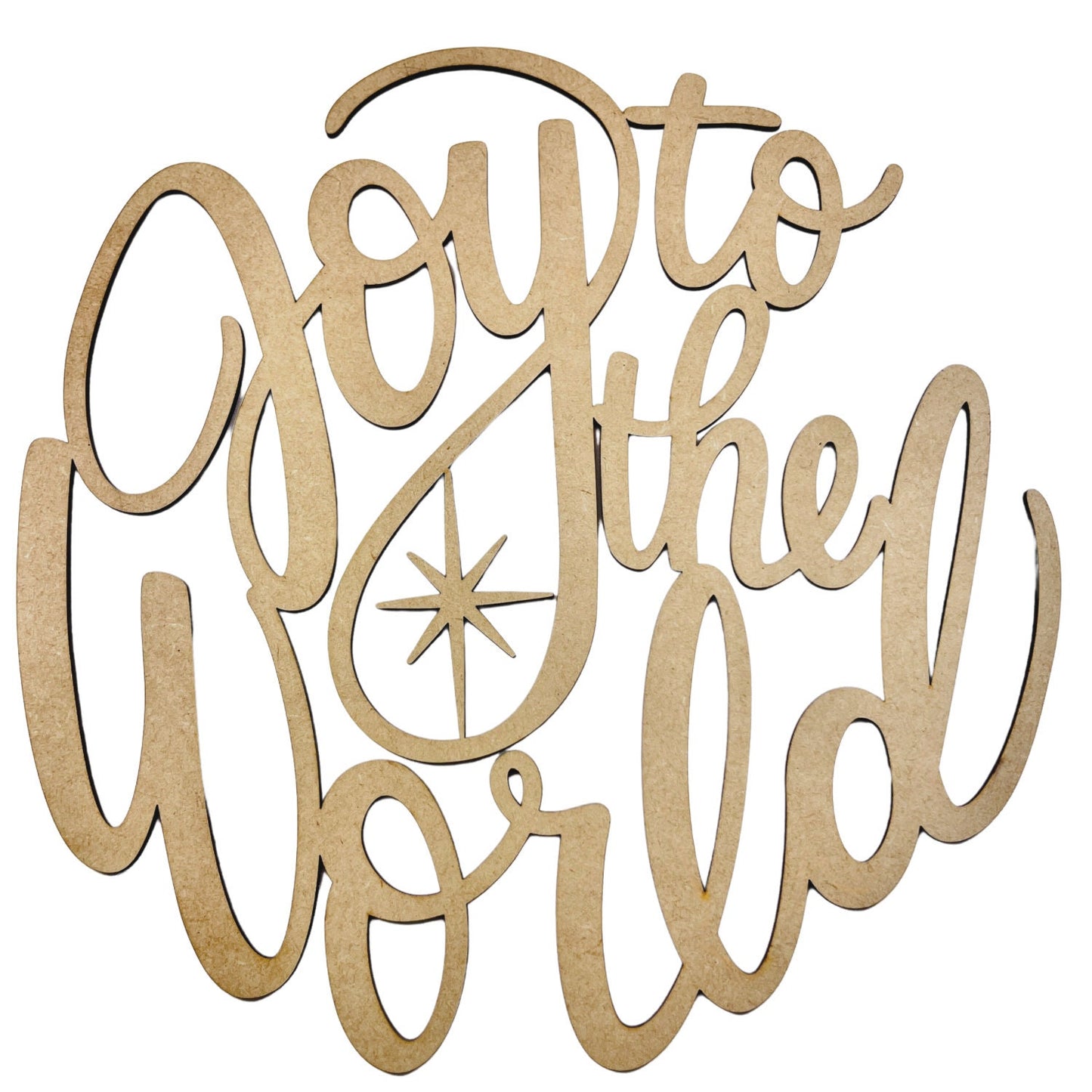 Small Joy to the World Cutout | Merry Christmas wood letter | Christmas wreath decor | Christmas Door hanger | Christmas Crafts |