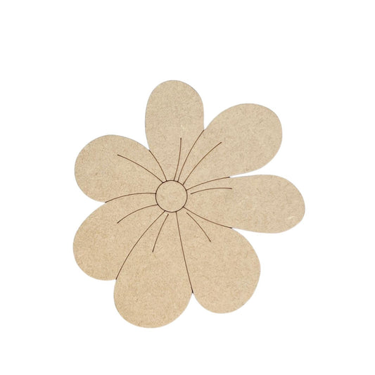 Wood Daisy Craft Shape | Wood Flower Decor | Flower Cutout| Craft Wood Shapes | Spring Decor | DIY Crafts | Paint by Lines