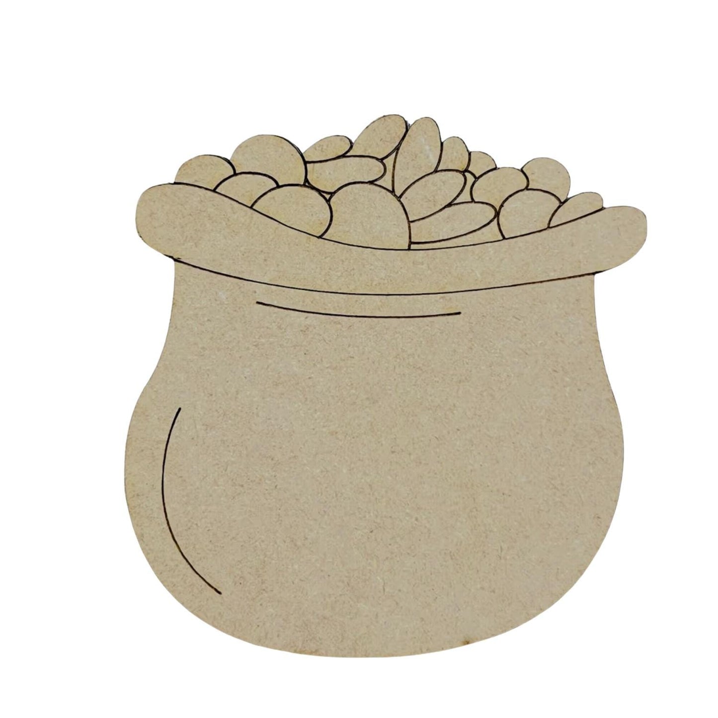 Large 12" - 22" | Pot of Gold | St Patrick's Day Decor | Craft Wood Shapes | Spring Decor | DIY Crafts | Paint by Lines
