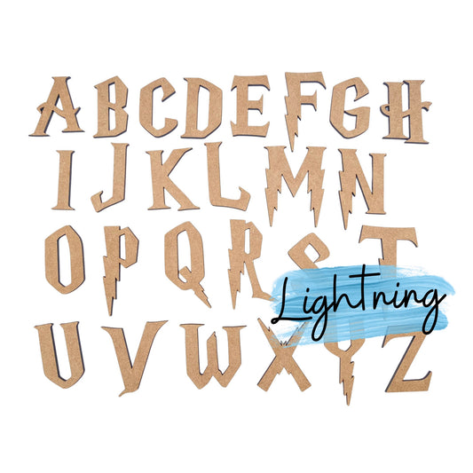 Lightning Wooden Letters