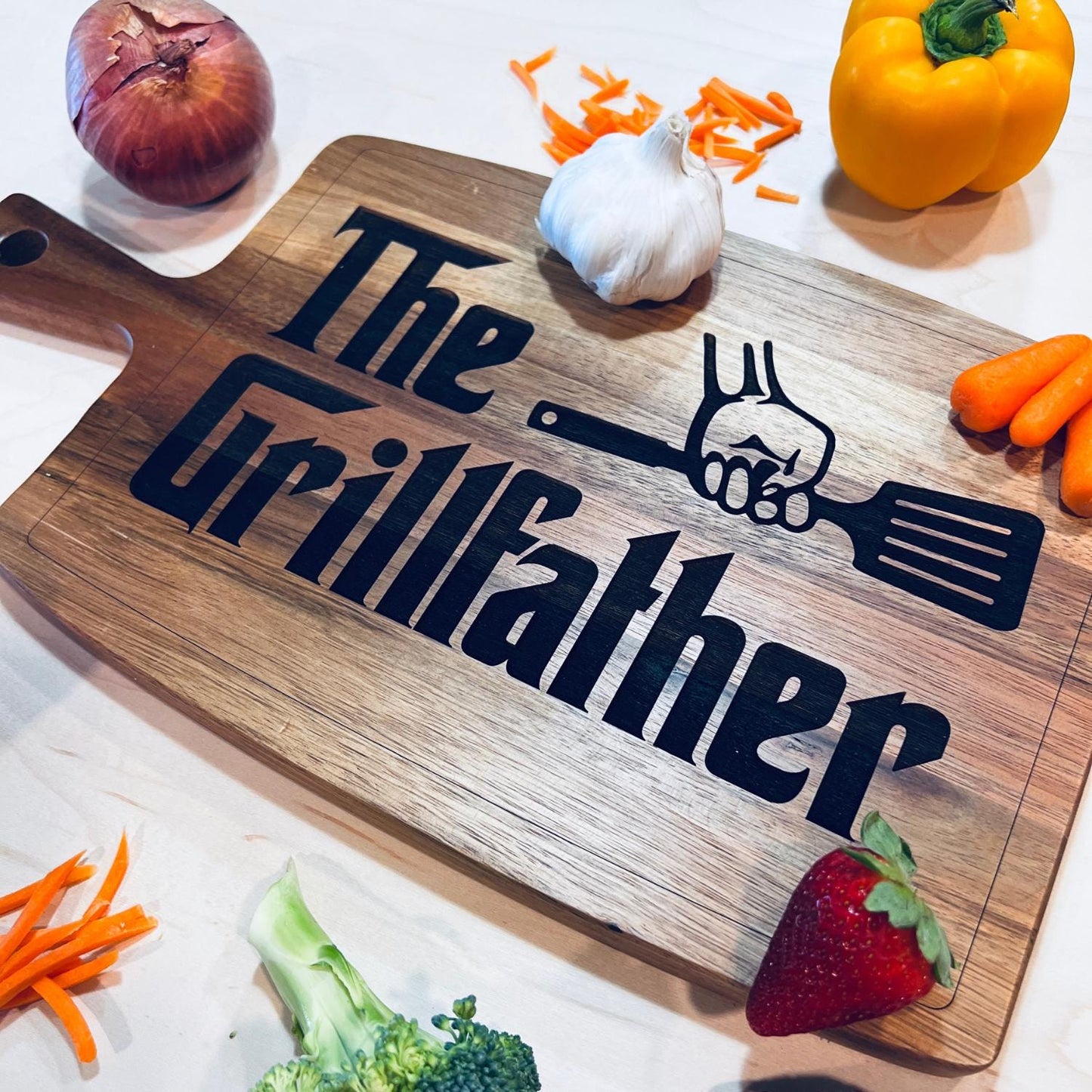 Father's Day Cutting Board, Gift For Dad, Love You Daddy, Father's Day Gift, Personalized Gifts For Husband, Cheese Board, The Grillfather