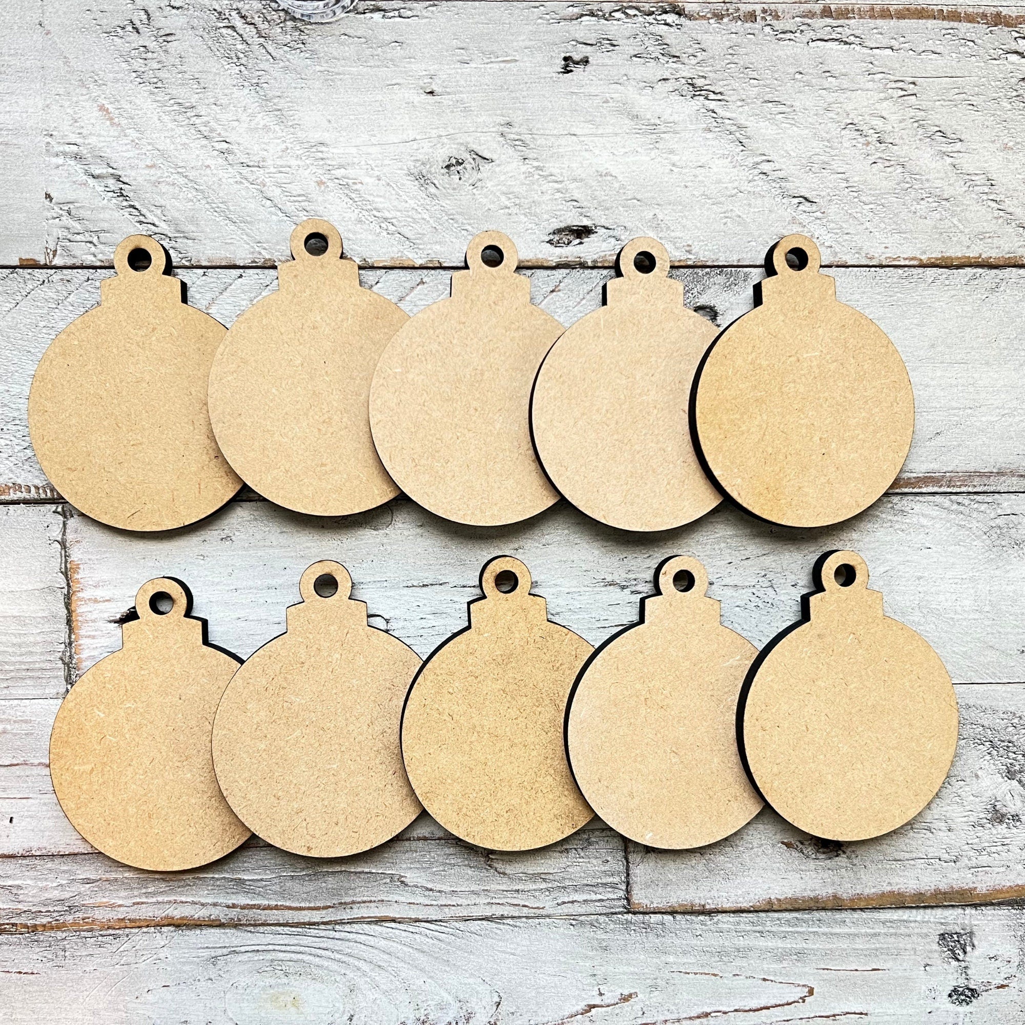 Blank Wood Christmas Ornaments | Wood Ornaments | Craft Ornaments | DIY Ornaments | Wood Blank | 1/4" Wood Ornaments