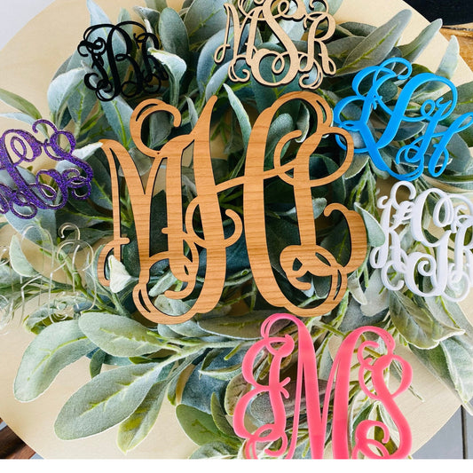 3 Letter Monograms | Wooden Monograms | Initial Letters | Acrylic Monogram Letters | Car Charms | Bogg Bag Charms | Gifts for Her | Birthday