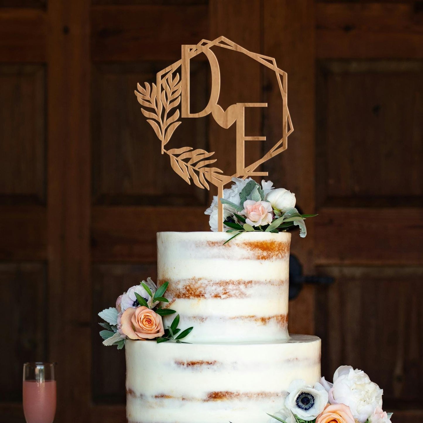 Wedding Personalized Cake Topper | Custom Name Cake Decor | Rustic Wedding Cake Decor | Anniversary Cake Topper | Personalized Wedding Decor