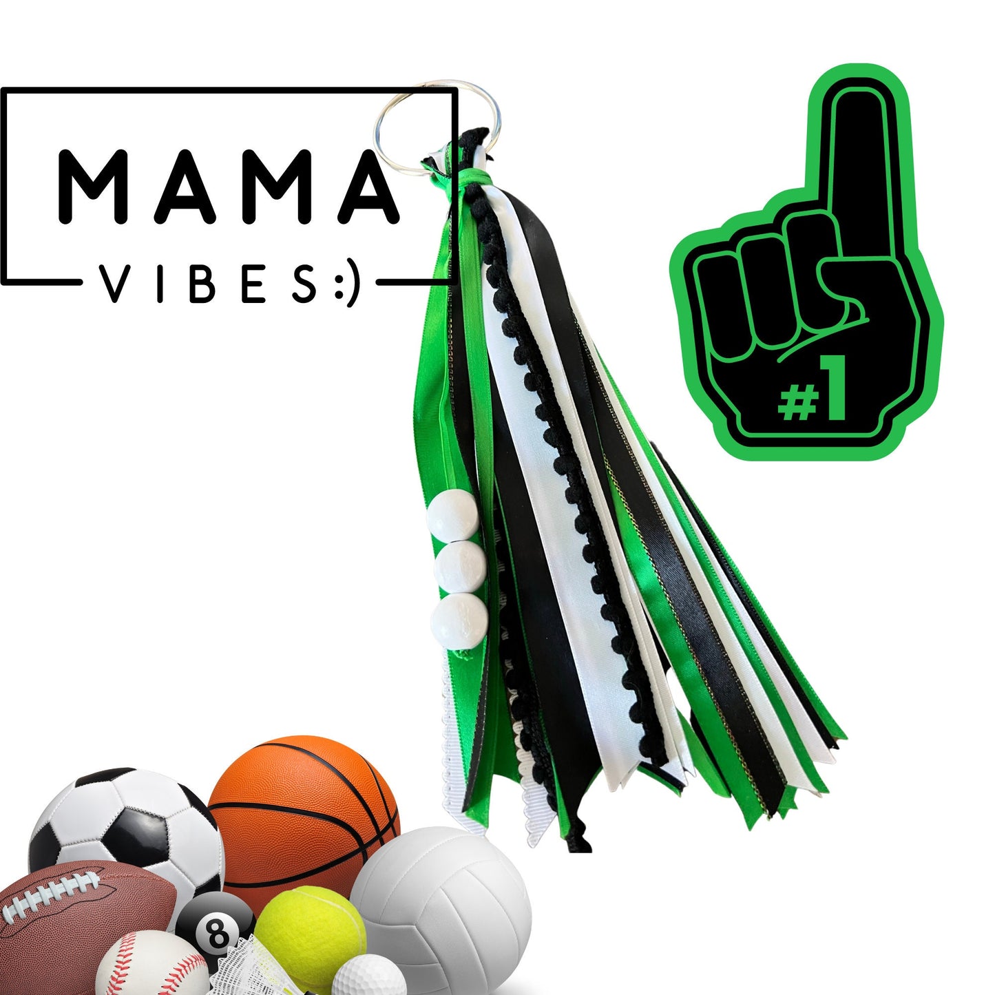 Custom Made Sport Bag Tassel | Team Colors| Customizable Bag Tassels