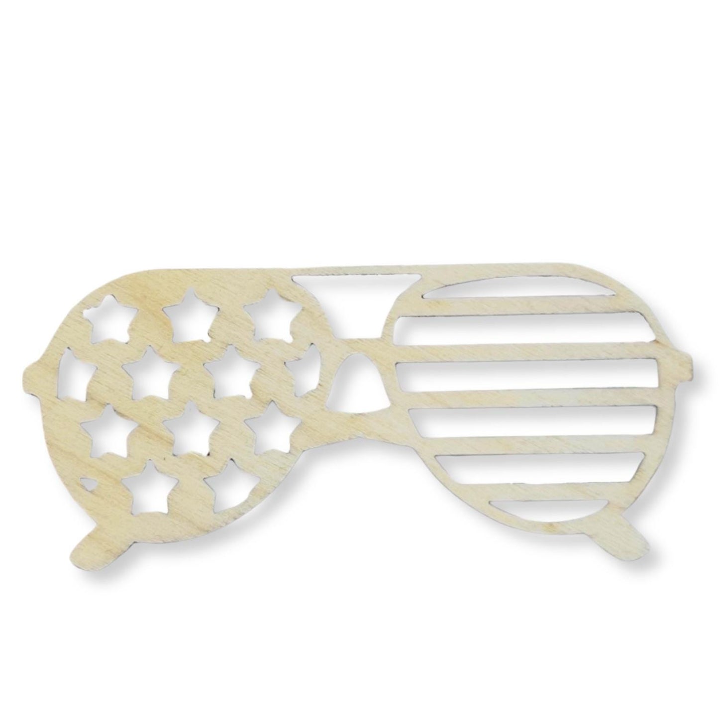 Large 12" +  American Flag Glasses | Patriotic Sunglasses | Fourth of July Shape | 4th of July Wood Cutout | 4th of July Crafts