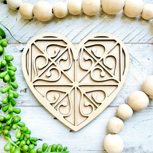 Large Celtic Heart | Valentine Heart | Irish Heart  | Valentine Crafts | Wood Heart Cutout | 1 layer or 2 Layer