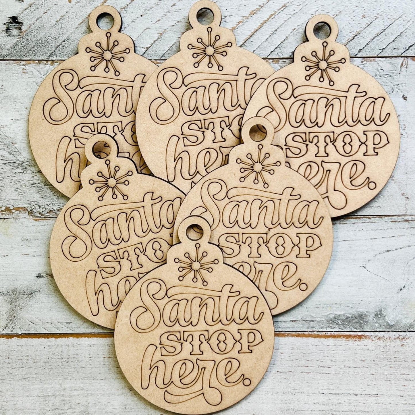 Santa Stop Here Christmas Ornament | Christmas Crafts for Kids | Christmas Ornament Crafts