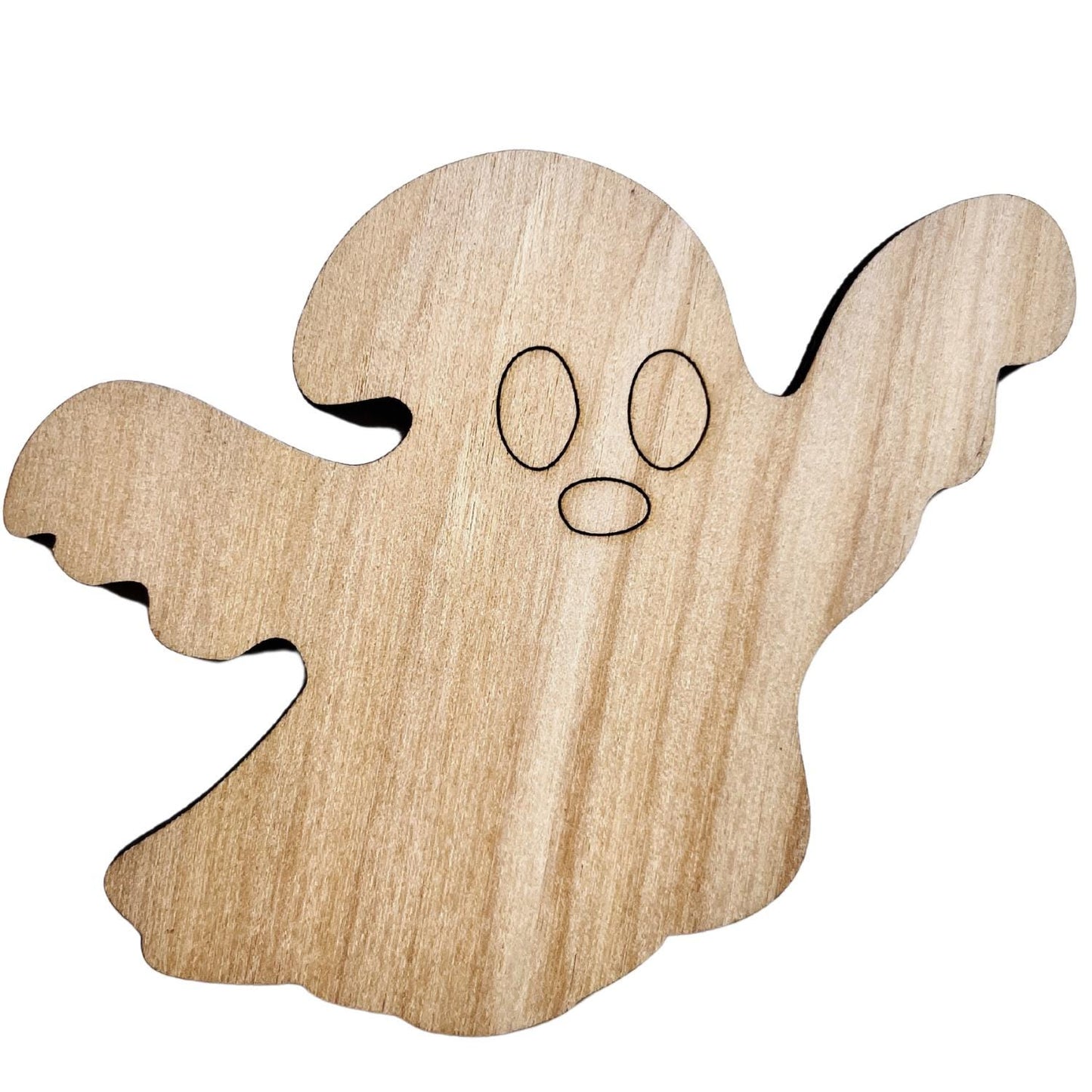 Large Wooden Ghost Paint by Line | Halloween Ghost Craft Shape | Spooky Ghost with Arms