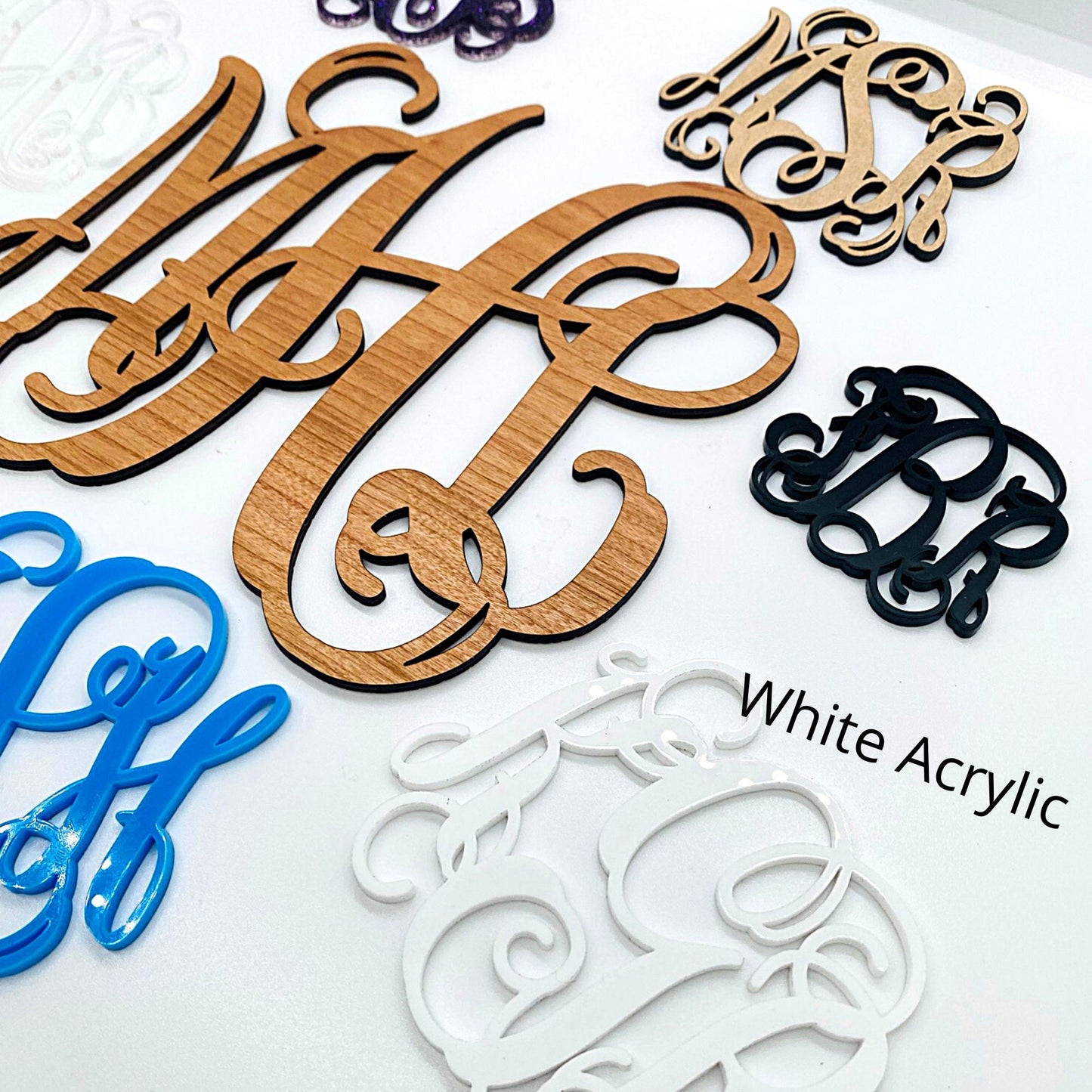 3 Letter Monograms | Wooden Monograms | Initial Letters | Acrylic Monogram Letters | Car Charms | Bogg Bag Charms | Gifts for Her | Birthday