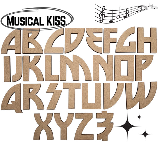 Musical Kiss Wooden Letters