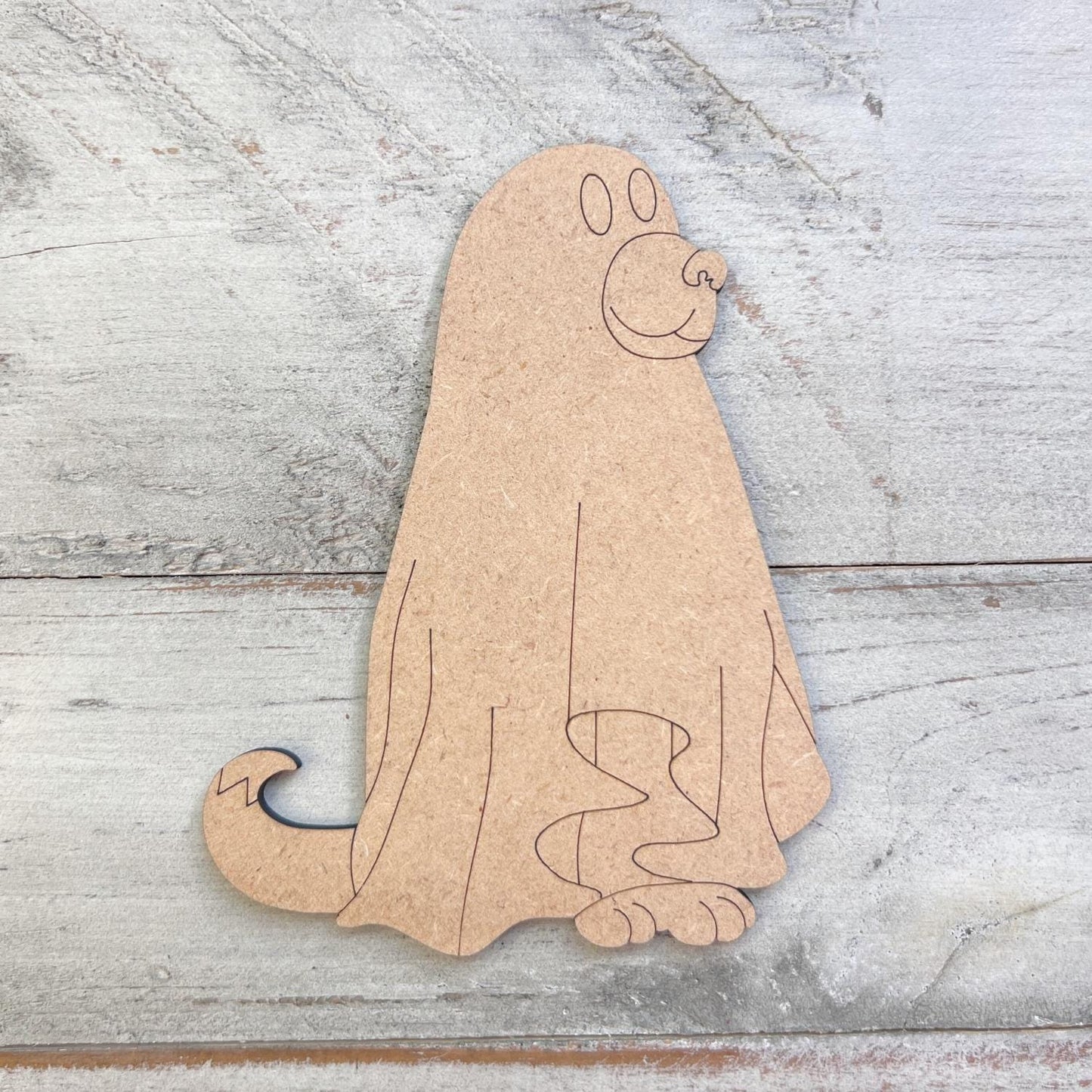 Ghost Dog Craft Halloween Cutout