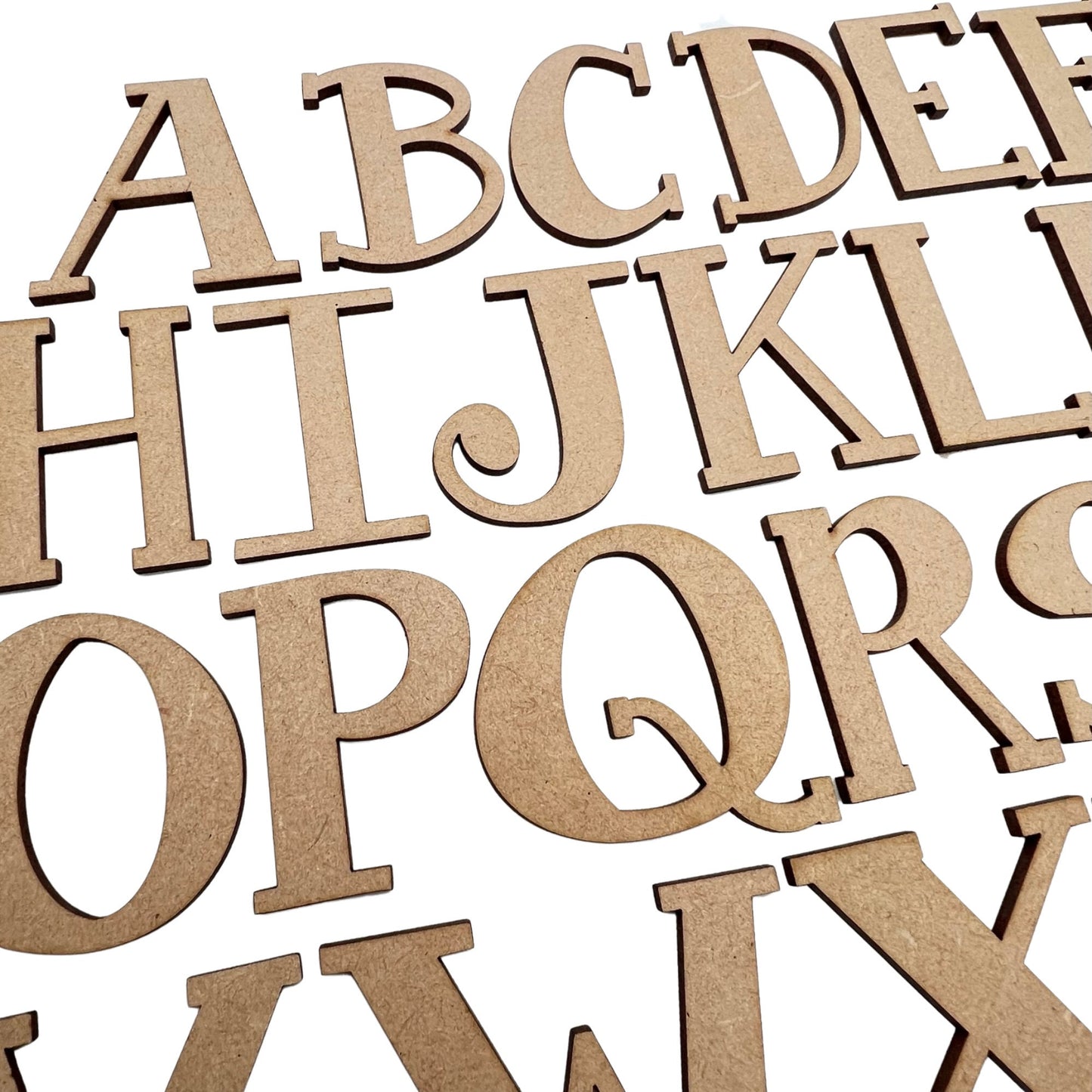 Curly Girl Font Wooden Letters
