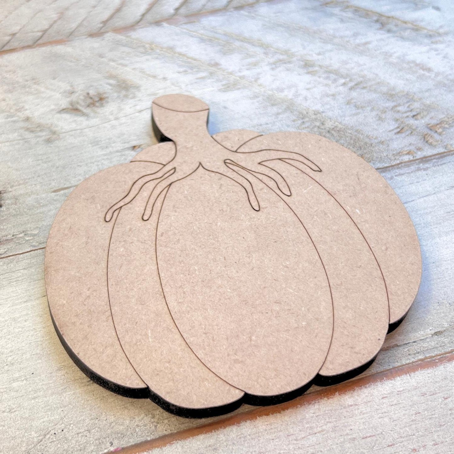 Fat Pumpkin with stem Fall Wood Craft- Paint by line