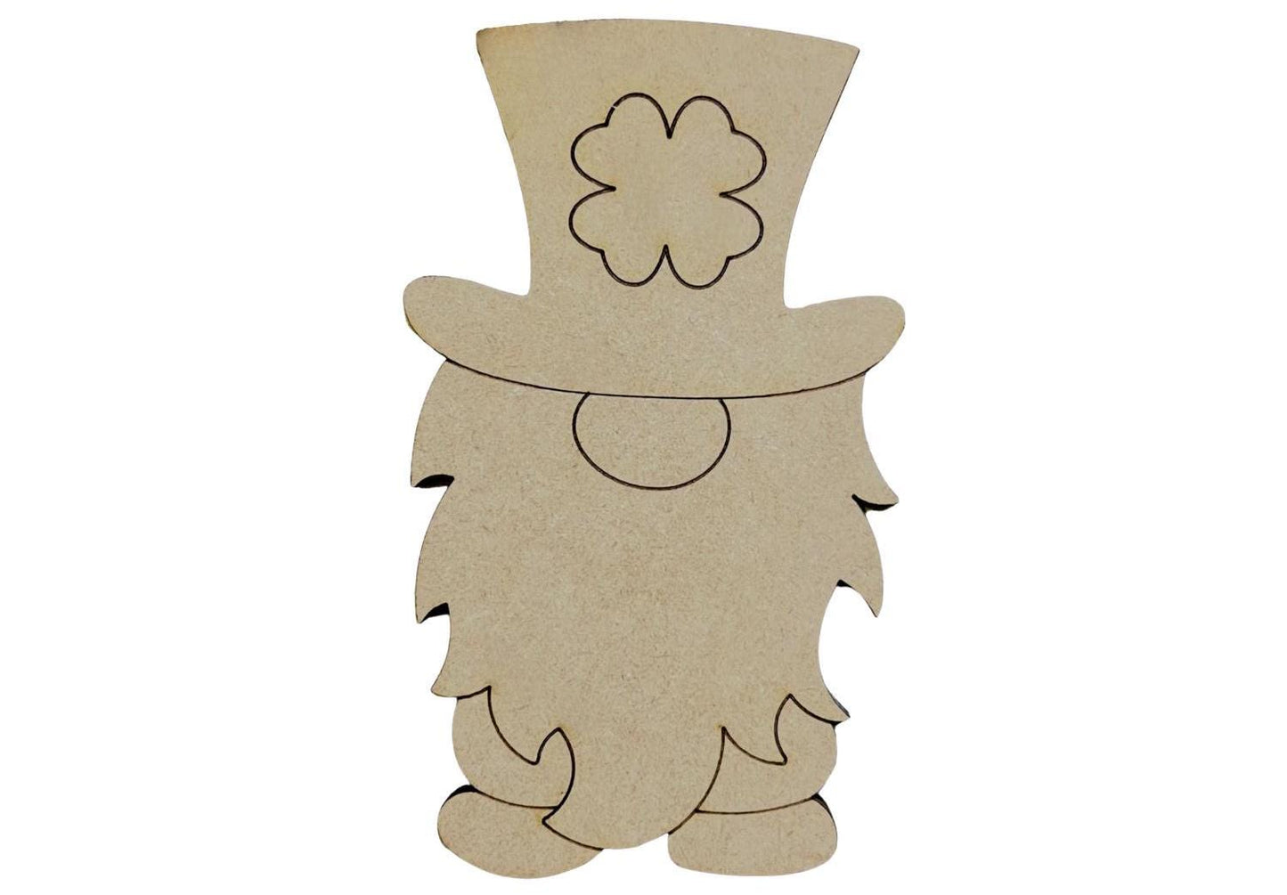 Large 12" - 22" | Bearded Leprechaun | St Patrick's Day Decor | Craft Wood Shapes | Spring Decor | DIY Crafts | Paint by Lines