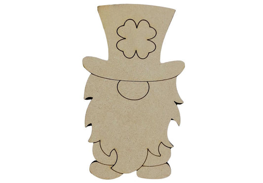 Large 12" - 22" | Bearded Leprechaun | St Patrick's Day Decor | Craft Wood Shapes | Spring Decor | DIY Crafts | Paint by Lines