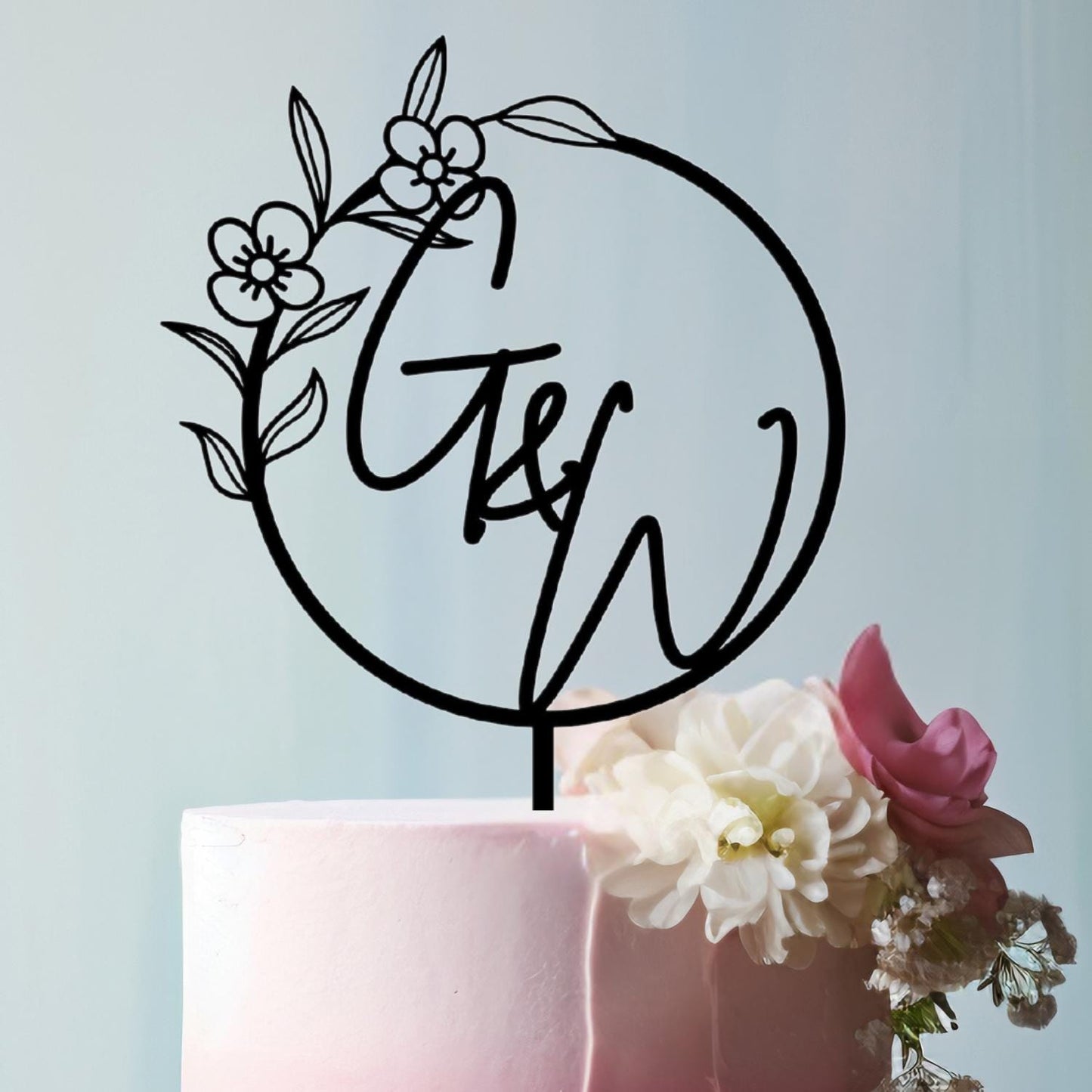Wedding Personalized Cake Topper | Custom Name Cake Decor | Rustic Wedding Cake Decor | Anniversary Cake Topper | Personalized Wedding Decor