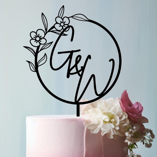 Wedding Personalized Cake Topper | Custom Name Cake Decor | Rustic Wedding Cake Decor | Anniversary Cake Topper | Personalized Wedding Decor