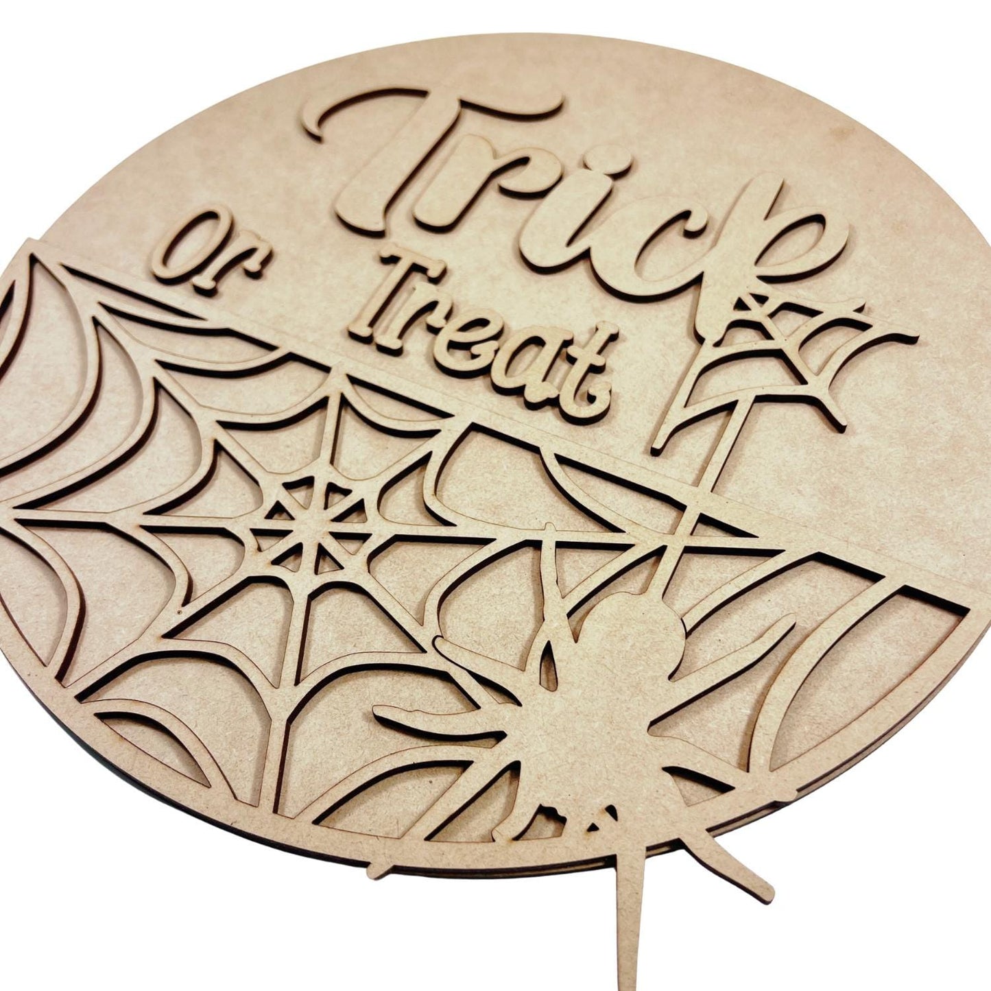 Small Trick or Treat Sign | Halloween Door Sign | Halloween Decor | DIY Halloween Door Sign | Unfinished Halloween Wood Crafts