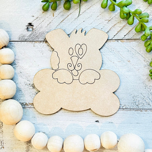 Large Wood Dog and Bone Cutout | Wood Crafts | Dog Cutout | Wood Dog | Dog Bone Cutout | Paint by Line Crafts