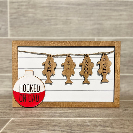 Hooked on Dad | Father's Day Gift | Personalize Father's Day Gift | Dad Birthday Gift