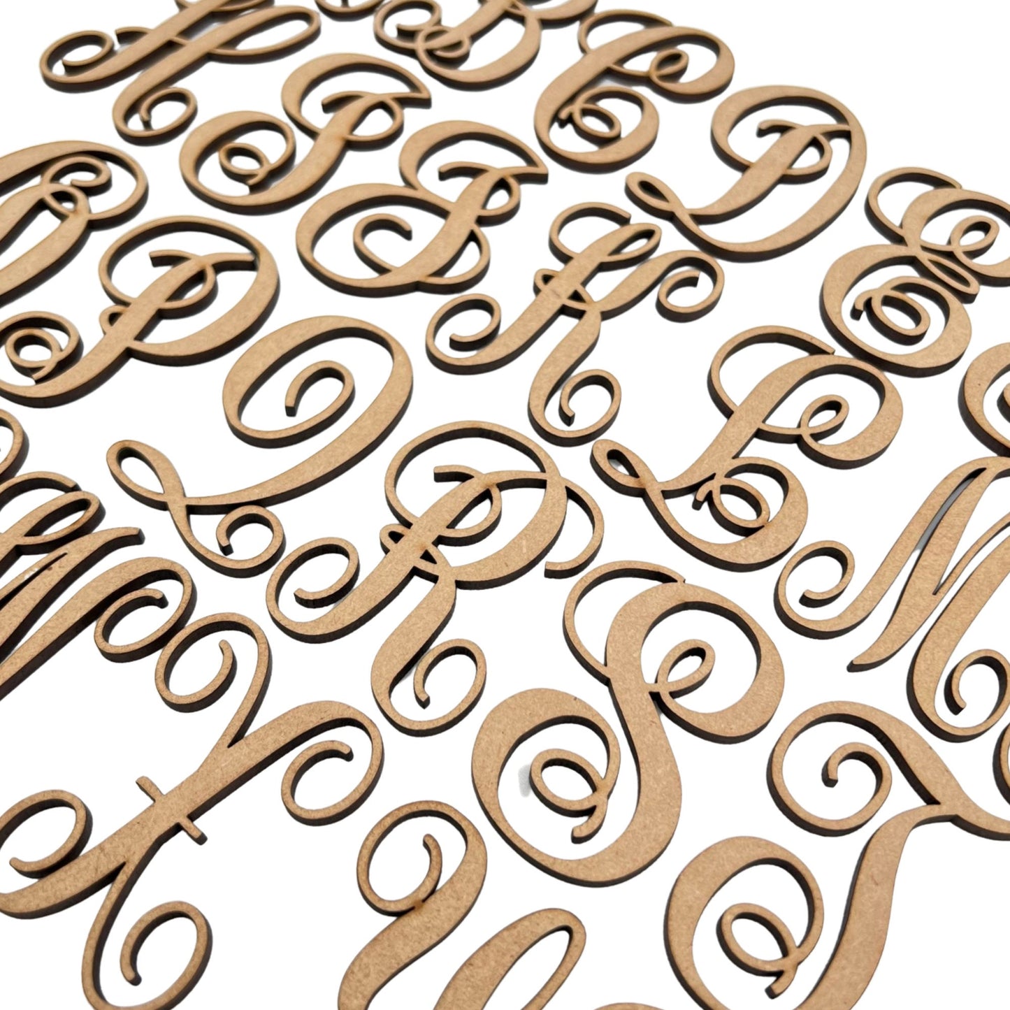 Scroll Monogram Wooden Letters