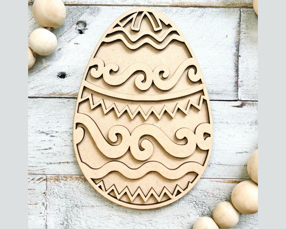 Easter Egg | 2 Layer Easter Egg Decor | Layered Wood Art | Easter Egg Decor | Easter Decor