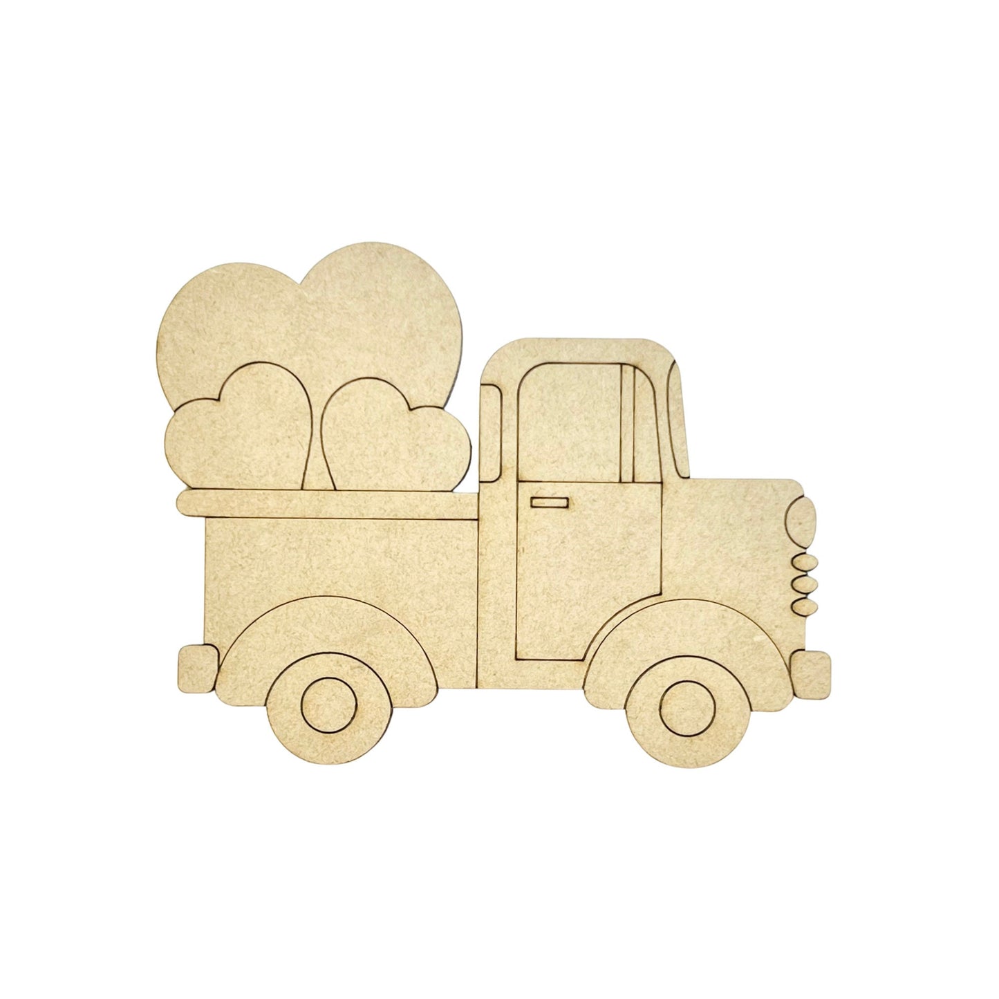 Small Valentine Truck | Valentine Crafts | Old Truck Wood Cutout | Valentine Decor | Paint by Line Crafts