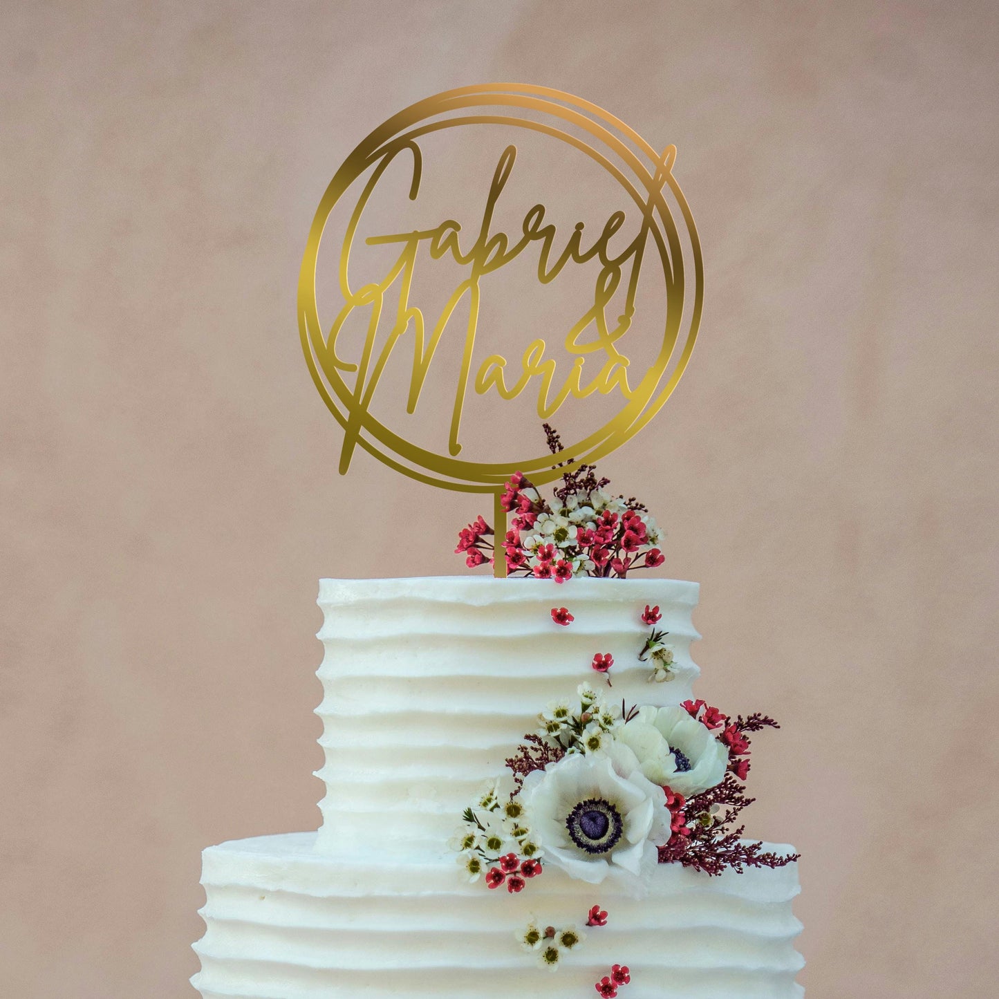 Wedding Personalized Cake Topper | Custom Name Cake Decor | Rustic Wedding Cake Decor | Anniversary Cake Topper | Personalized Wedding Decor