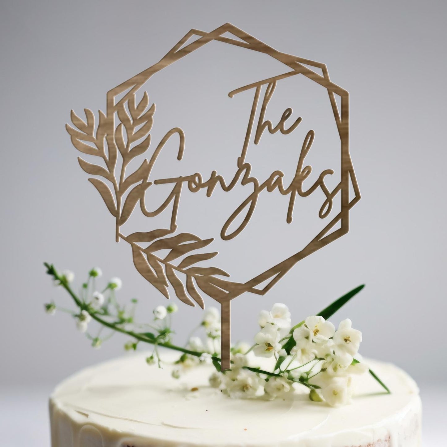 Wedding Personalized Cake Topper | Custom Name Cake Decor | Rustic Wedding Cake Decor | Anniversary Cake Topper | Personalized Wedding Decor
