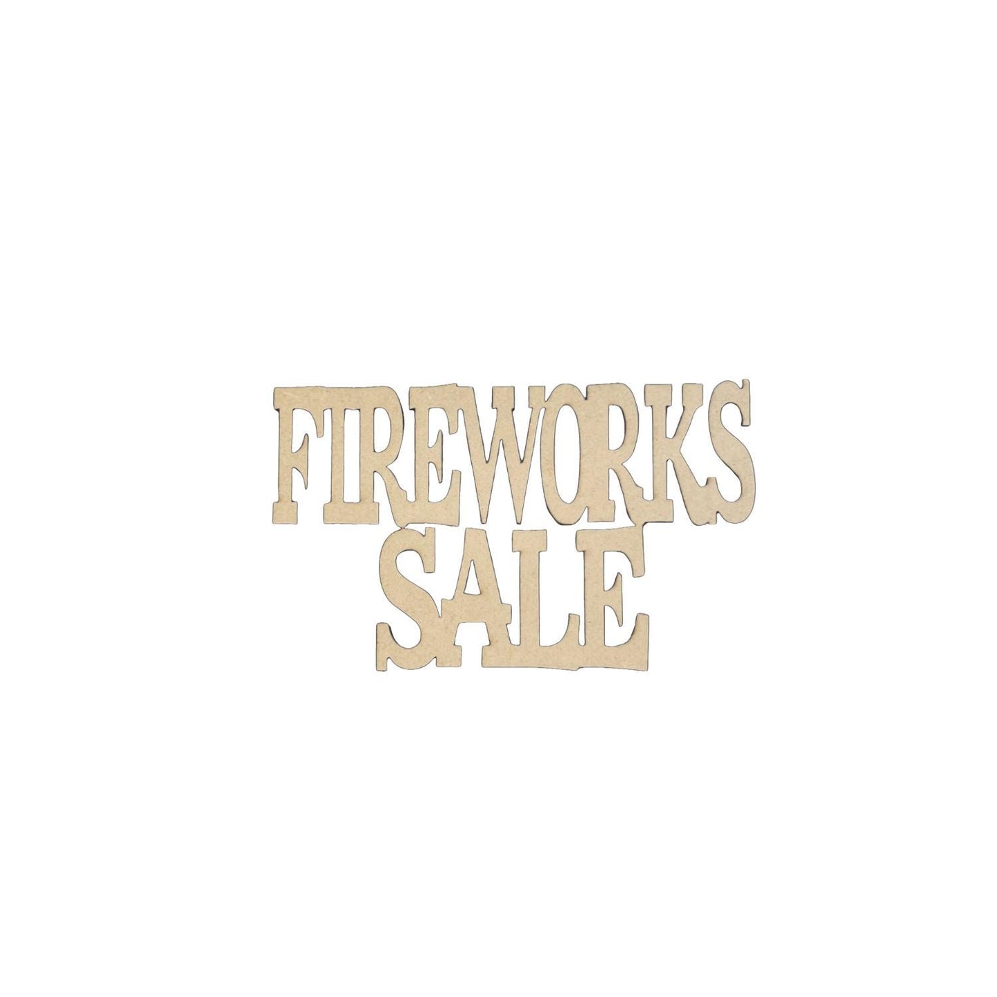 Fireworks Sale Wood Word Cutout | 4th of July Word Cutout | Wood Craft Letters | 4th of July Crafts | Independence Day Words