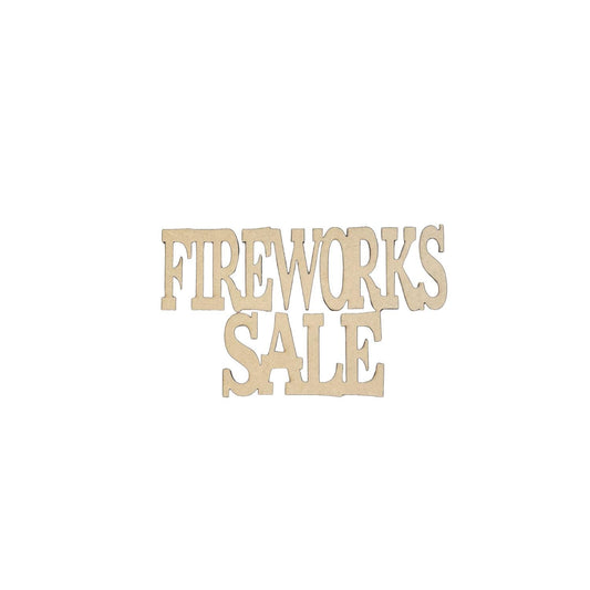 Fireworks Sale Wood Word Cutout | 4th of July Word Cutout | Wood Craft Letters | 4th of July Crafts | Independence Day Words