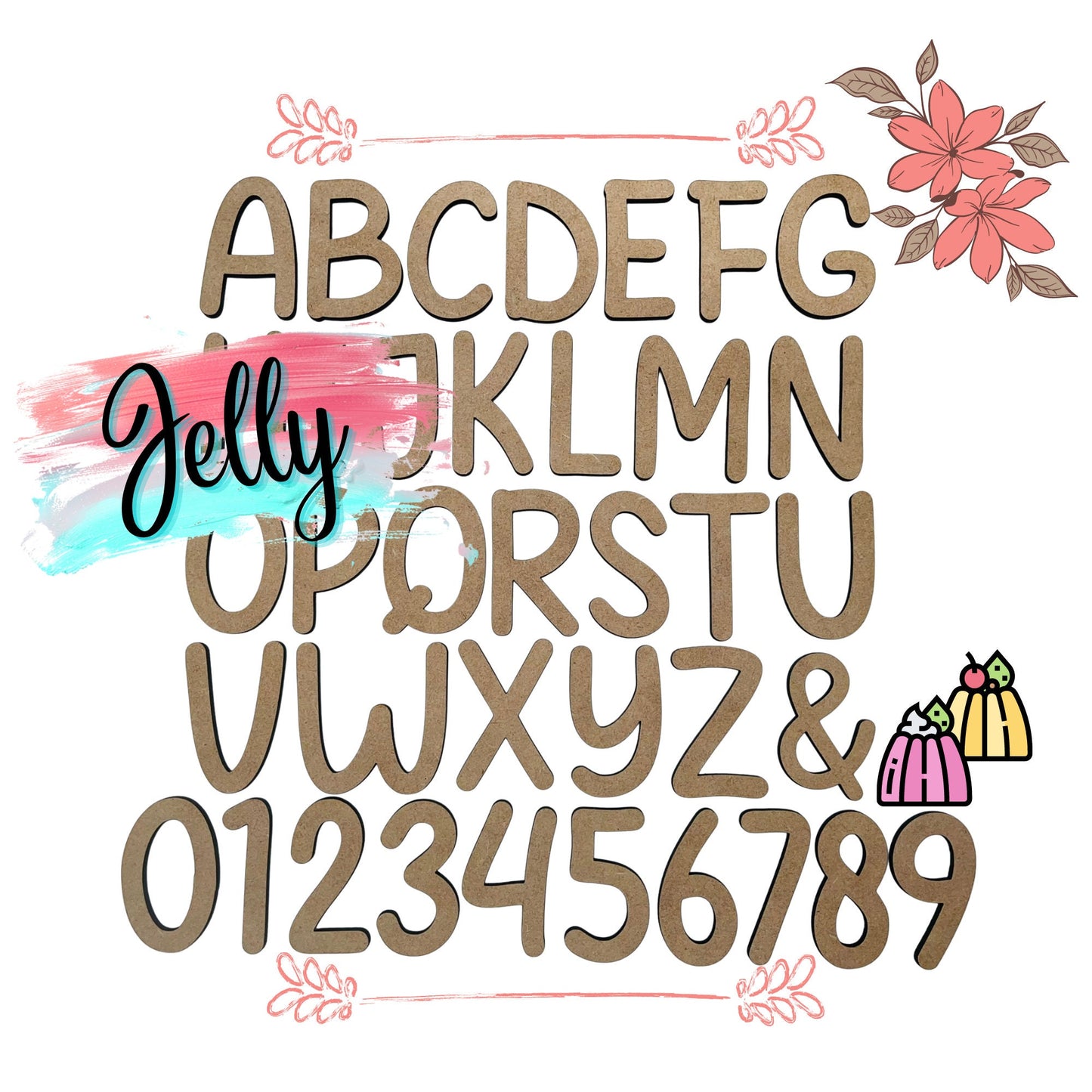 Jelly Letters Wooden Letters