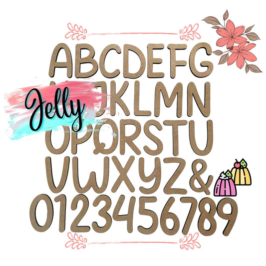 Jelly Letters Wooden Letters