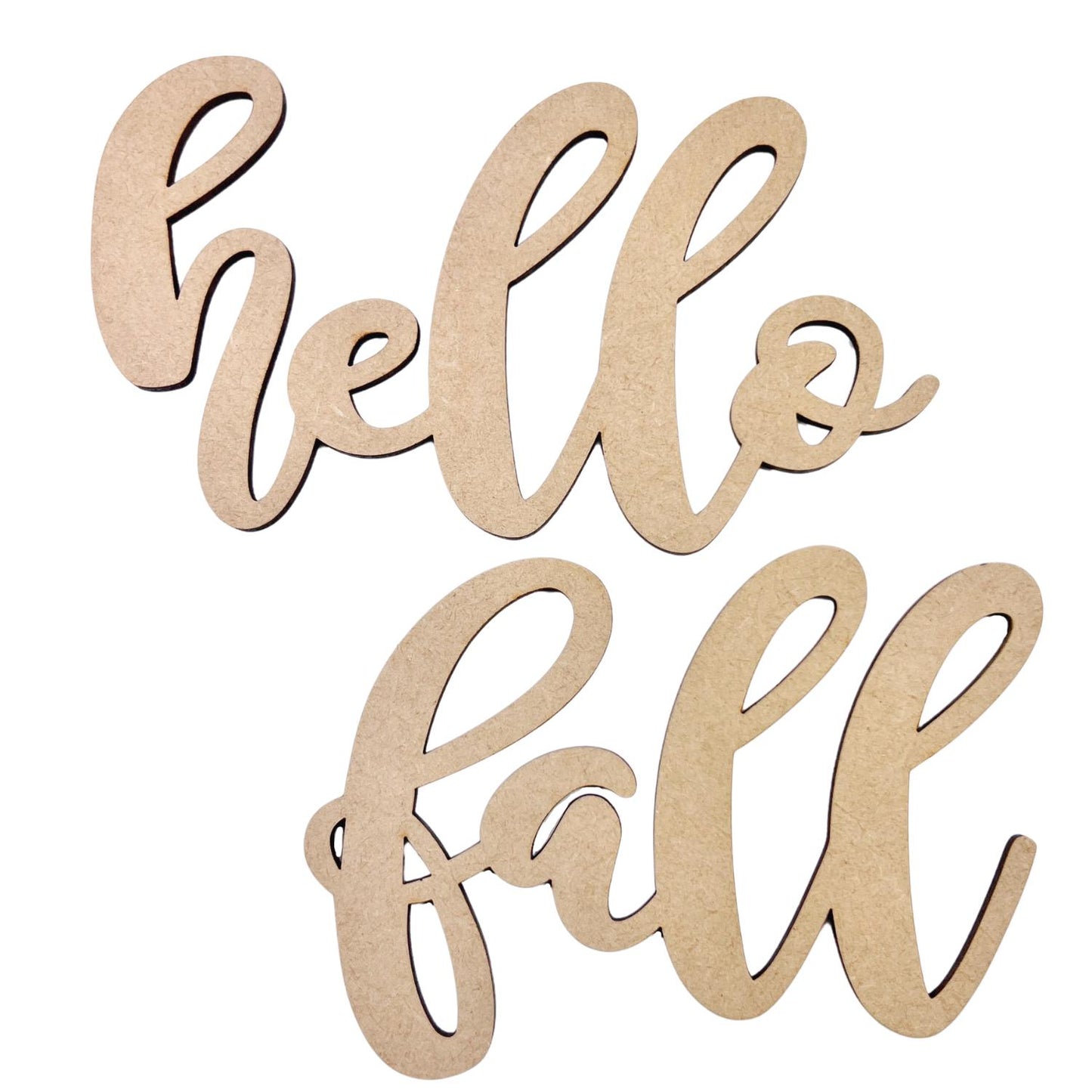 Hello Fall Wood Word Cutout | Fall Words